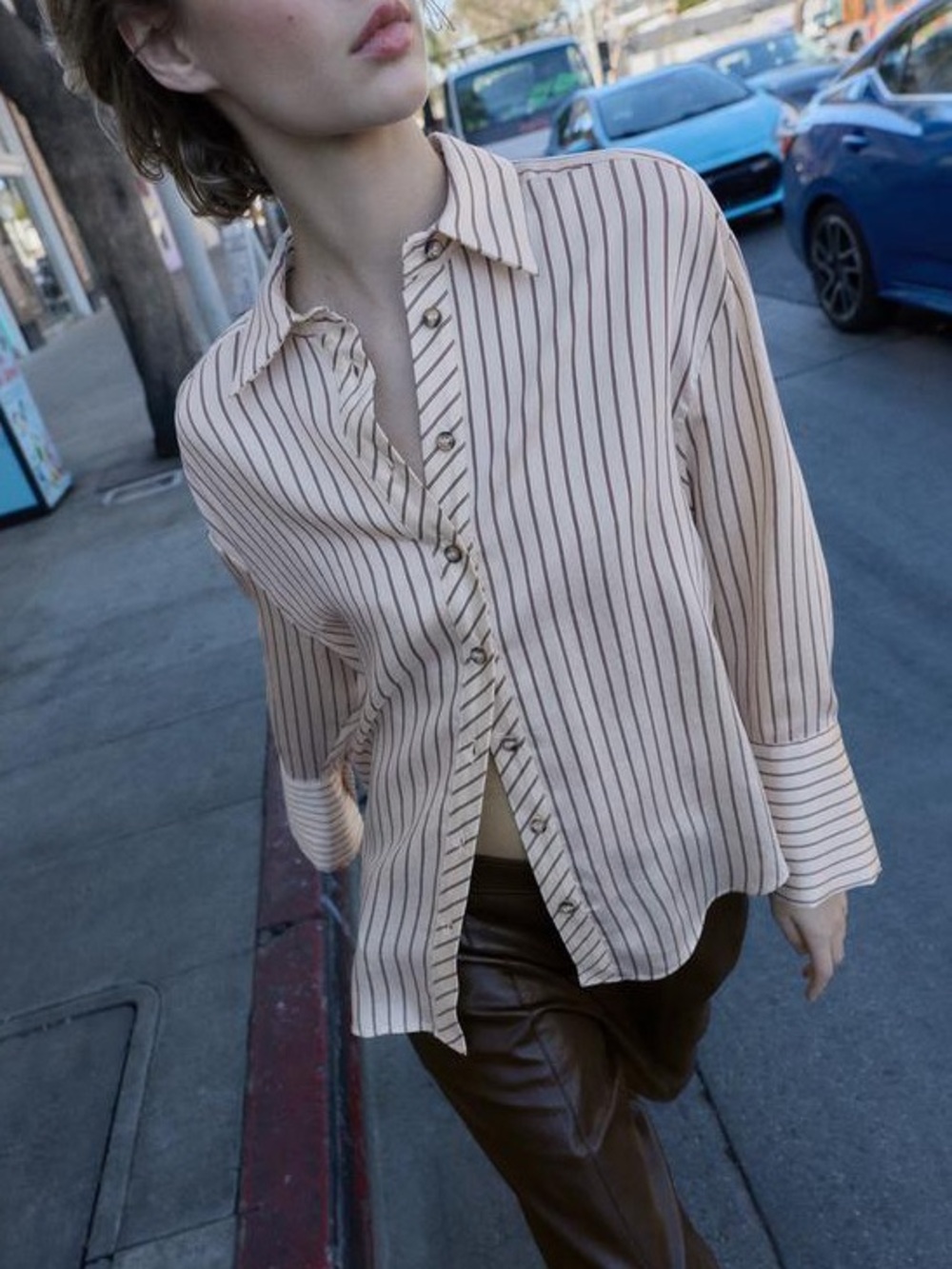 Zara Striped Blouse - Medium